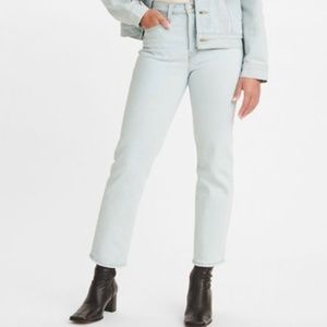 LEVIS WEDGIE STRAIGHT Light Wash / Think Outside the Box Size 26 x 26